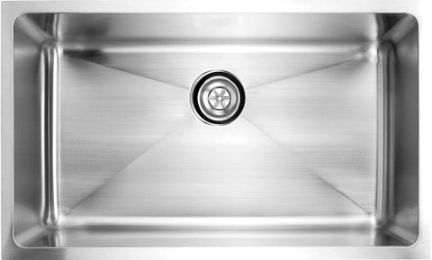 Fluid USR3219 Arc Undermount Kitchen Sink Single Bowl Stainless 32" 19
