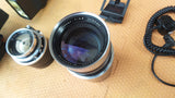 Carl Zeiss Sonnar 1:4.8 F=180MM Planar 1:2.8 F=100mm Graflex XL Camera Lens