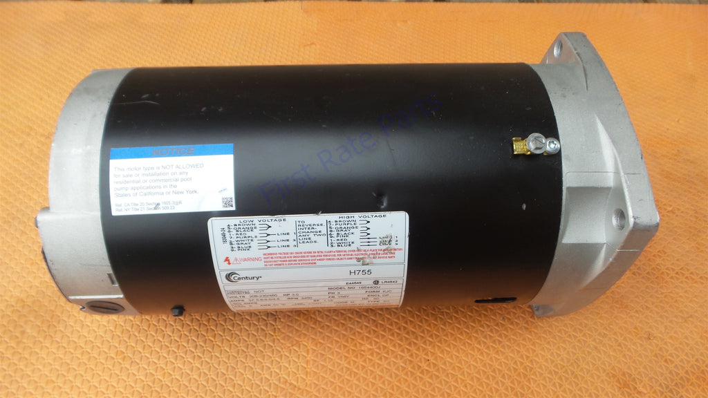 Century H755 Pool Pump Motor 7-165440-05 3HP AO Smith Centurion 3PH 1081