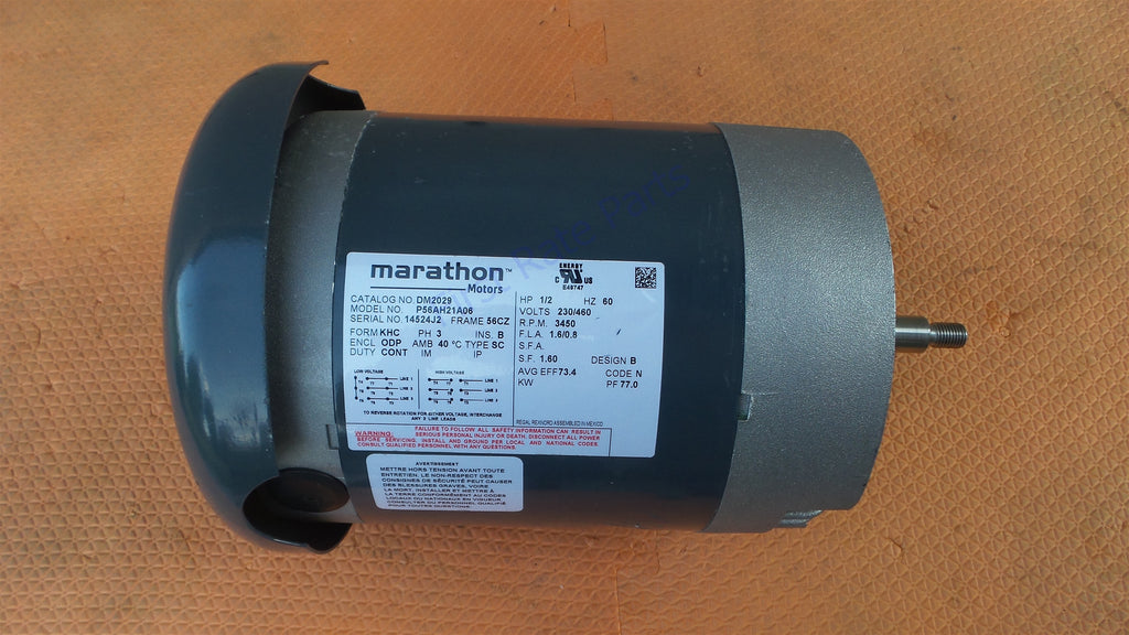 Hoffman Specialty DM2029 Motor Xylem P56AH21A06 1/2HP Marathon 230 460
