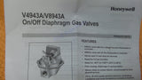 Honeywell V4943A1037 Diaphragm Gas Valve V4843A1012 V4943A1037/U 1-1/2