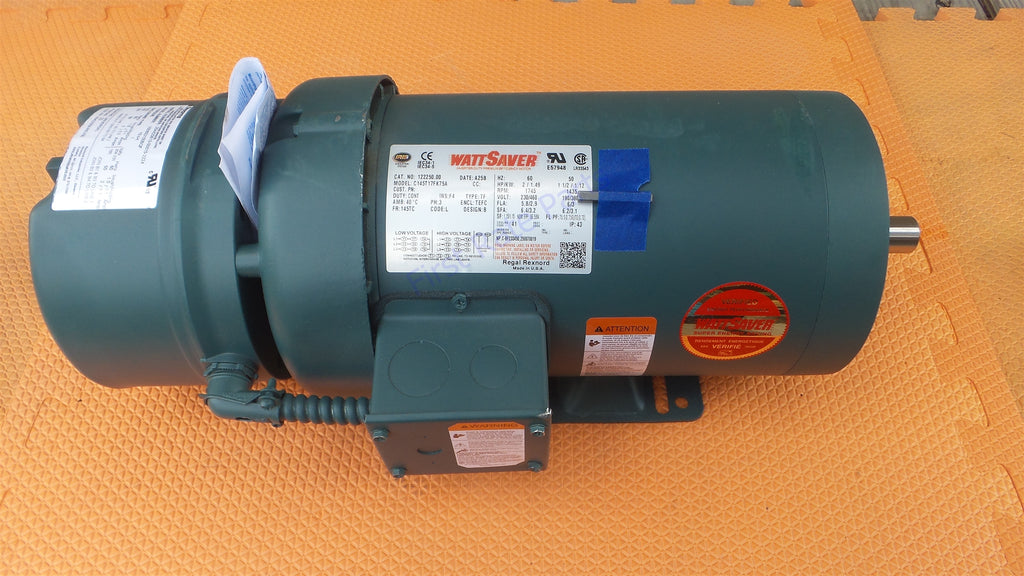 Leeson 122250.00 Brake Motor C145T17FK75A 2HP 230V 460V 3PH 145TC Brake