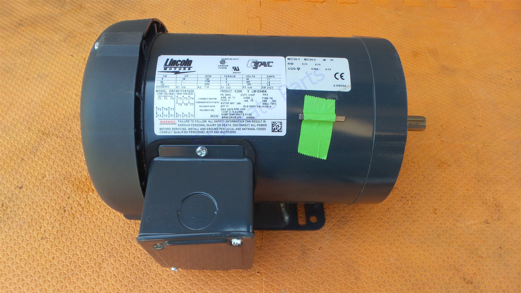 Lincoln LM10340 Inverter Duty Motor SRF4S1TC61Q20 56HC Leeson Encoder