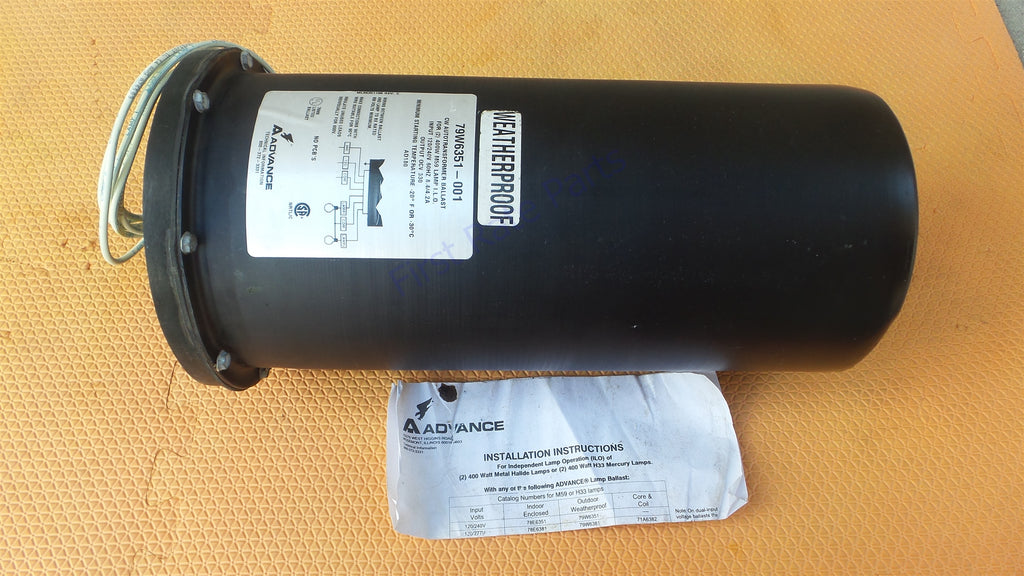 Philips Advance 79W6351-001 Metal Halide Ballast 79W6351001 2X400W HID