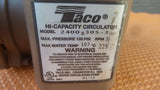 Taco 2400-30S-3P Circulator Pump Circulating 1/6HP Stainless Steel 2400-30