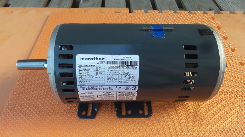 Trane MOT12034 Motor 5K49VN4546X Marathon 3HP 208V 230V 460V 1725 RPM