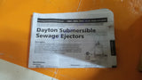 Dayton 3BB88 Submersible Sewage Pump 1/2 HP Automatic Tether Switch 2"